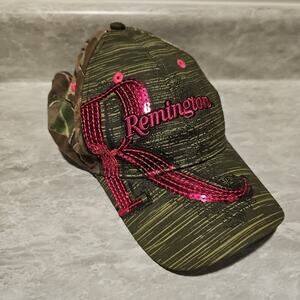 Remington Signatures Women’s Hat Cap Pink Camouflage Green Adjustable Breathable